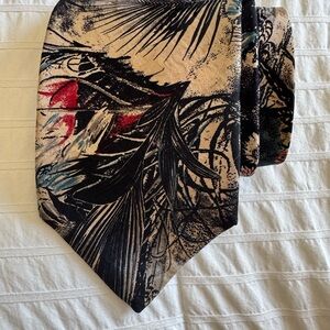 Gianmarco Lotti All Silk Abstract Floral Patterned Tie - Made in Italy!